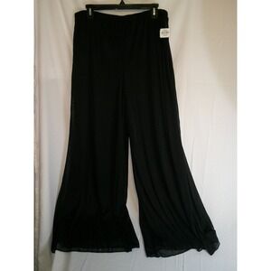 MSK Black Wide Leg Palazzo Pants XL JCPenney MSRP $130 Flowy NWT DISC SHIPPING